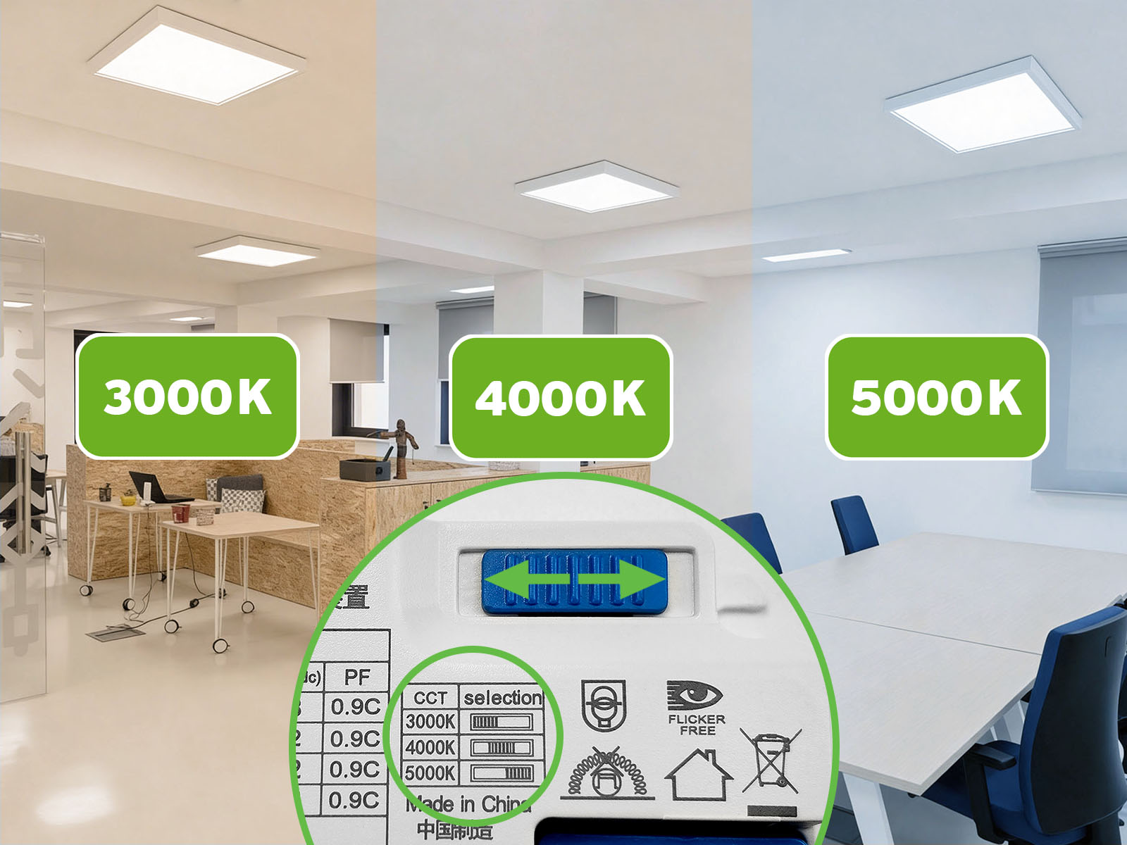 Panel natynkowy LED 60x60 Almach CCT 28/32/36/40W 3000/4000/5000K
